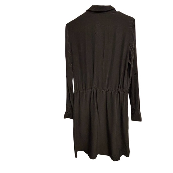 Eileen Fisher 100% Silk Shirt Dress Black Size XS - Picture 3 of 9